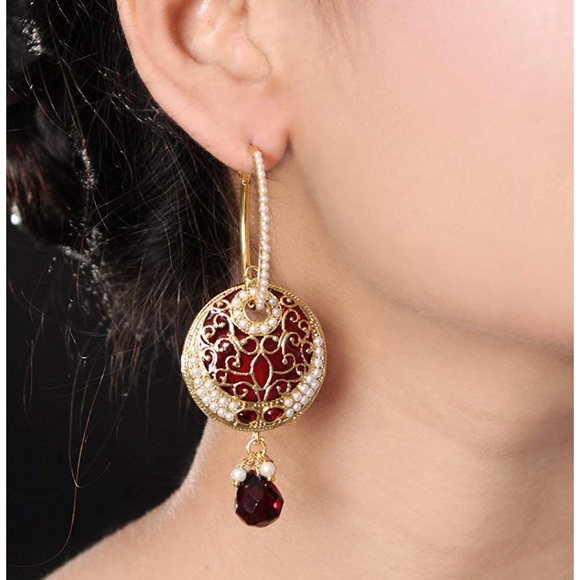 Jewelry - ❤️ Classic Bejewled Indian Earrings (Jhumkas) ❤️